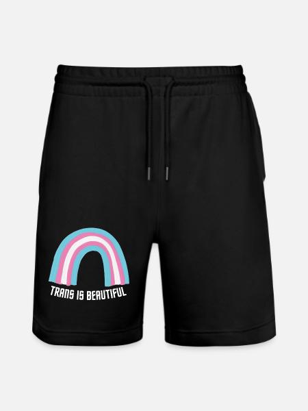 Trans is beautiful - Stanley/Stella Trainer Unisex Organic Jogging Shorts - black