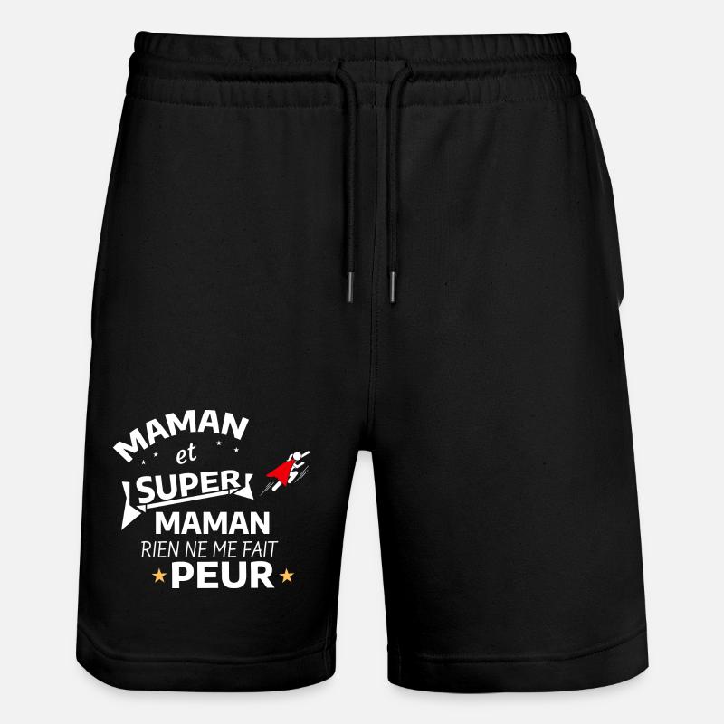 Maman Super Héroïne Édition  - Short de jogging bio TRAINER Stanley/Stella unisexe - noir