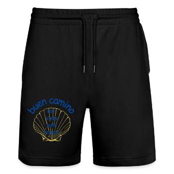 Eat Sleep walk repeat - Stanley/Stella Unisex Bio Joggingshorts Trainer  - Schwarz - Vorne - Nik (191cm) & Marisol (170cm)