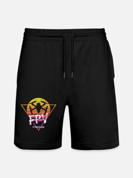 FPV freestyle drone - Stanley/Stella Trainer Unisex Organic Jogging Shorts - black