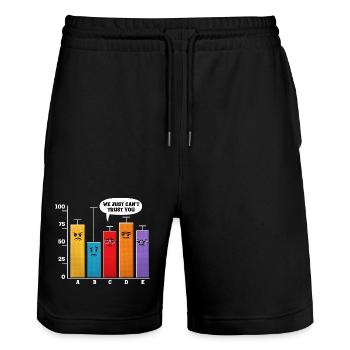 Data Science-Analyse - Stanley/Stella Unisex Bio Joggingshorts Trainer  - Schwarz - Vorne - Nik (191cm) & Marisol (170cm)