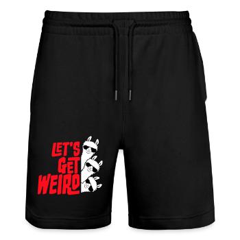 Let's Get Weird 3 Llama Friends Team Sunglasses - Stanley/Stella Trainer Unisex Organic Jogging Shorts - black - Front - Nik (191cm) & Marisol (170cm)