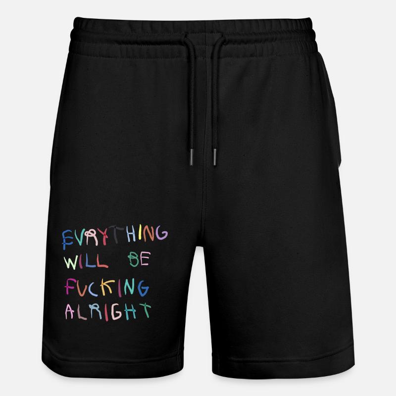 Everything will be alright bunt - Stanley/Stella Trainer Unisex Organic Jogging Shorts - black