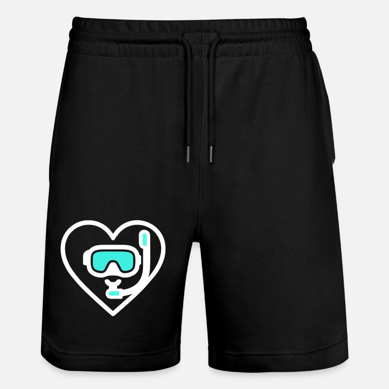Plongée cardiaque – Ocean Lover Design - Short de jogging bio TRAINER Stanley/Stella unisexe - noir