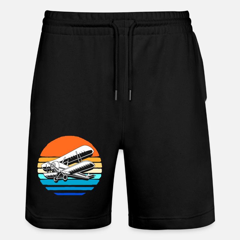 Modellflugzeug Modellflug - Stanley/Stella Unisex Bio Joggingshorts Trainer - Schwarz