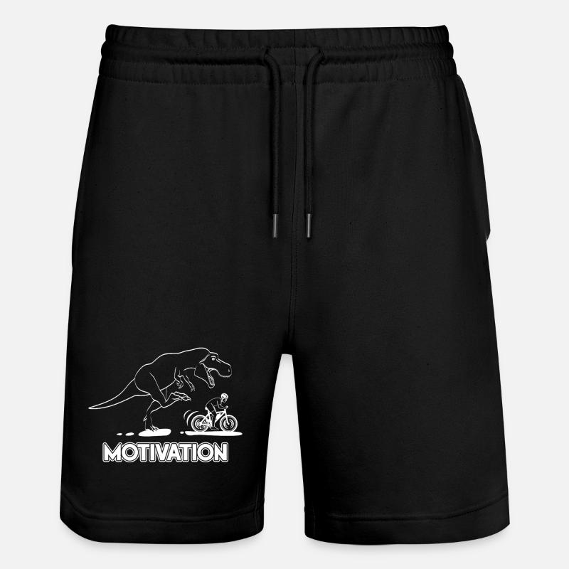 T-Rex Motivator & Radfahrer - Stanley/Stella Unisex Bio Joggingshorts Trainer  - Schwarz