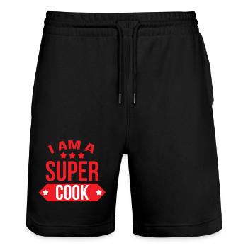 I'm a great cook - Stanley/Stella Trainer Unisex Organic Jogging Shorts - black - Front - Nik (191cm) & Marisol (170cm)