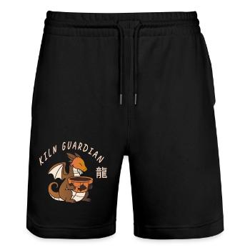 Ofenwächter: Terrakotta-Handwerksausgabe - Stanley/Stella Unisex Bio Joggingshorts Trainer  - Schwarz - Vorne - Nik (191cm) & Marisol (170cm)