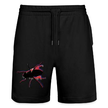 Fly Fishing No. 5 - Stanley/Stella Trainer Unisex Organic Jogging Shorts - black - Front - Nik (191cm) & Marisol (170cm)