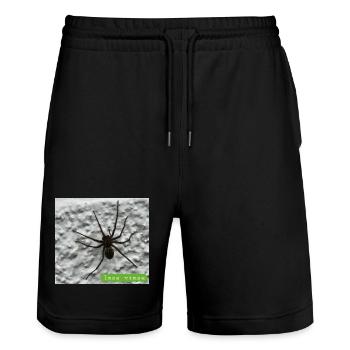 Spinne - Stanley/Stella Unisex Bio Joggingshorts Trainer  - Schwarz - Vorne - Nik (191cm) & Marisol (170cm)