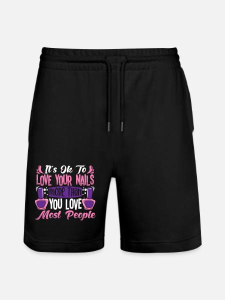 Nageldesigner Nageldesignerin Kosmetik Nagelstudio - Stanley/Stella Unisex Bio Joggingshorts Trainer  - Schwarz