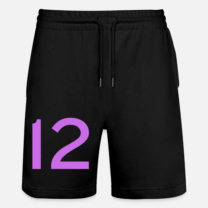 12 - Stanley/Stella Trainer Unisex Organic Jogging Shorts - black