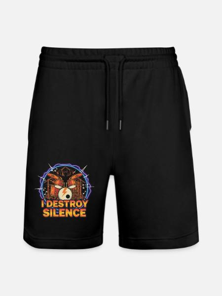 Destroy silence - Stanley/Stella Trainer Unisex Organic Jogging Shorts - black