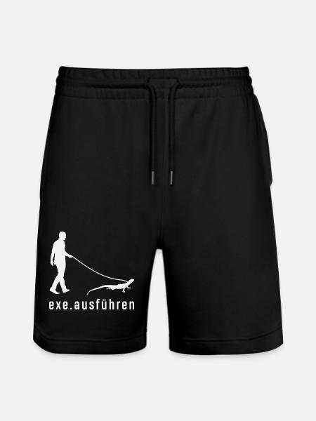 Exe Ausführen Informatiker - Stanley/Stella Unisex Bio Joggingshorts Trainer  - Schwarz