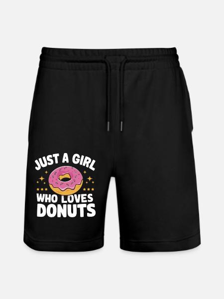 Donut Donuts Candy Bagel - Stanley/Stella Trainer Unisex Organic Jogging Shorts - black
