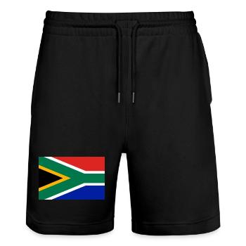 Drapeau de l’Afrique du Sud - Short de jogging bio TRAINER Stanley/Stella unisexe - noir - Devant - Nik (191cm) & Marisol (170cm)