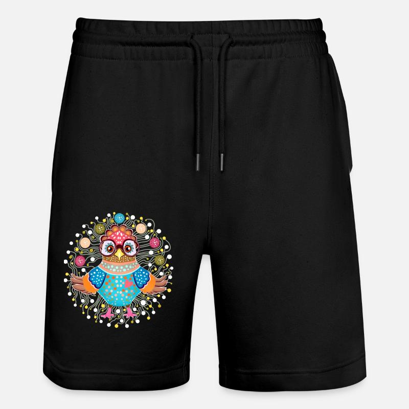 Jonglier-Eule - Stanley/Stella Unisex Bio Joggingshorts Trainer - Schwarz