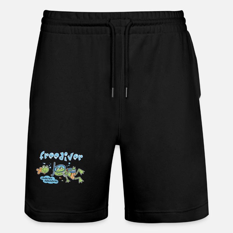 Diving frog - Stanley/Stella Trainer Unisex Organic Jogging Shorts - black