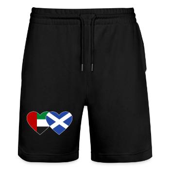 Émirats arabes unis Drapeau de l’Écosse - Short de jogging bio TRAINER Stanley/Stella unisexe - noir - Devant - Nik (191cm) & Marisol (170cm)