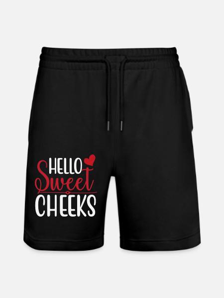 Hello Sweet Cheeks - Stanley/Stella Unisex Bio Joggingshorts Trainer - Schwarz