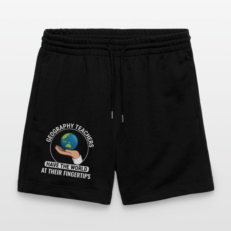 GIS Hand Globe World Spatial Data Geography Stanley/Stella Trainer Unisex Organic Jogging Shorts