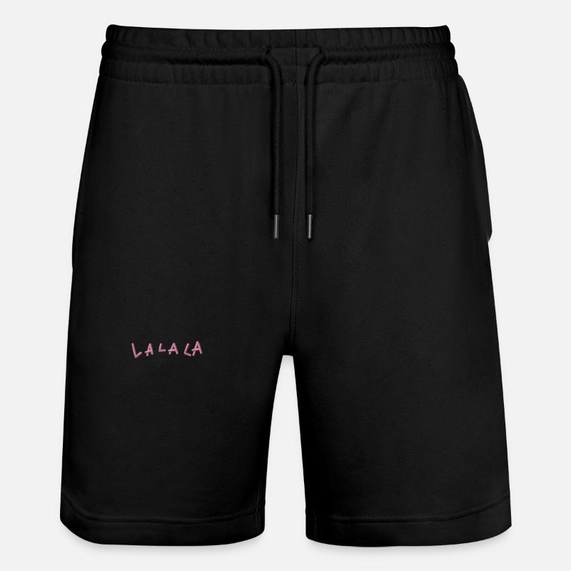 LA LA LA brodée - Short de jogging bio TRAINER Stanley/Stella unisexe - noir