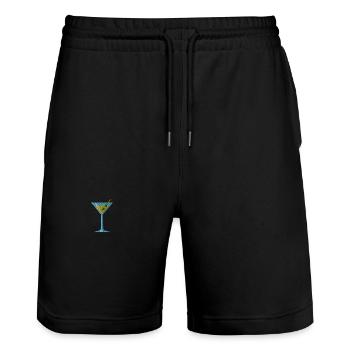 Cocktail - Stanley/Stella Unisex Bio Joggingshorts Trainer  - Schwarz - Vorne - Nik (191cm) & Marisol (170cm)