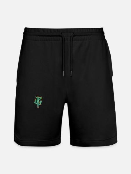 Cactus 1 - Stanley/Stella Trainer Unisex Organic Jogging Shorts - black
