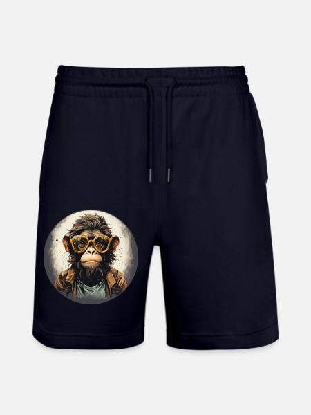 Singe sérieux #10 - Short de jogging bio TRAINER Stanley/Stella unisexe - marine foncé