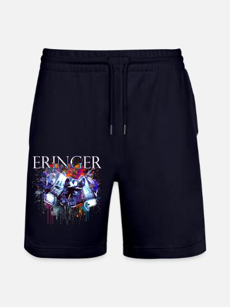 Kampfkuh, Schweizer Walliser Herdenskuh - Stanley/Stella Unisex Bio Joggingshorts Trainer - Dark navy