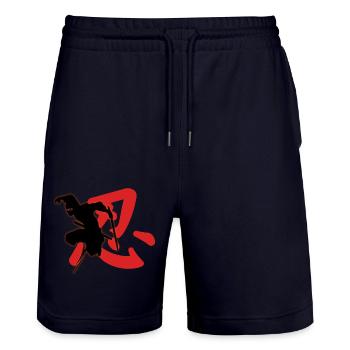 Ninja - Short de jogging bio TRAINER Stanley/Stella unisexe - marine foncé - Devant - Nik (191cm) & Marisol (170cm)