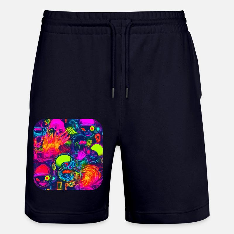 Neon DJ House Party Tendance - Short de jogging bio TRAINER Stanley/Stella unisexe - marine foncé
