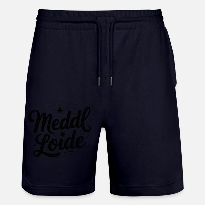 Meddl Loide - German Memes - Stanley/Stella Trainer Unisex Organic Jogging Shorts - dark navy