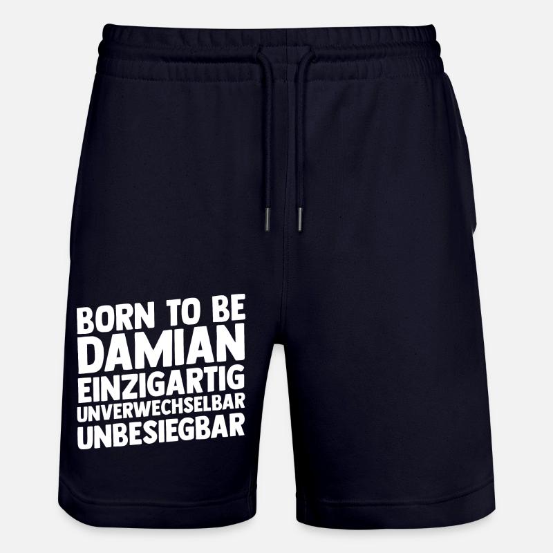 Prénom Damian - Short de jogging bio TRAINER Stanley/Stella unisexe - marine foncé