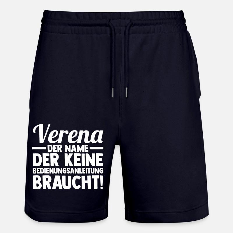 Prénom Verena - Short de jogging bio TRAINER Stanley/Stella unisexe - marine foncé