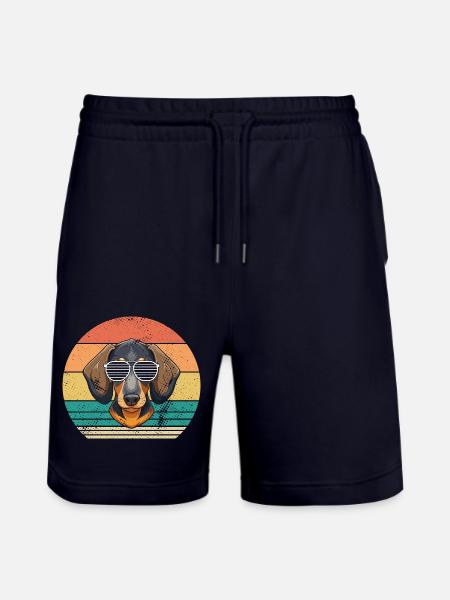 Chien teckel - Short de jogging bio TRAINER Stanley/Stella unisexe - marine foncé