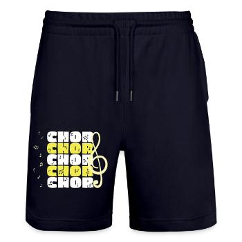 Chor Chorsänger Chorsängerin Singen Gesang Musik - Stanley/Stella Unisex Bio Joggingshorts Trainer  - Dark navy - Vorne - Nik (191cm) & Marisol (170cm)