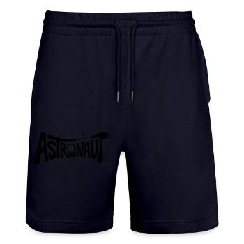 Astronaut - Cool Astonomy Logo - Stanley/Stella Trainer Unisex Organic Jogging Shorts - dark navy - Front - Nik (191cm) & Marisol (170cm)