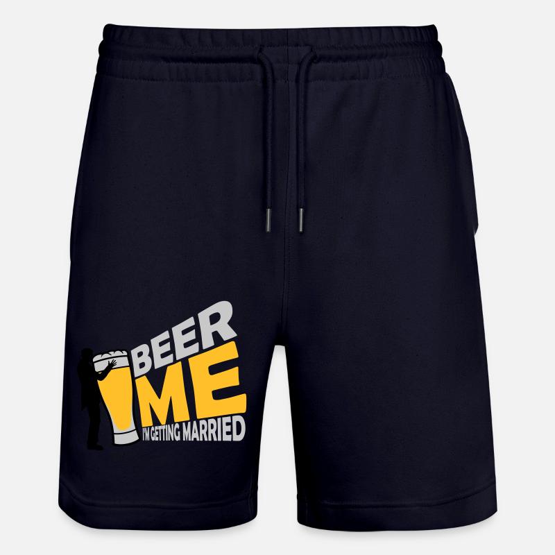 Beer Me Me marier - Short de jogging bio TRAINER Stanley/Stella unisexe - marine foncé