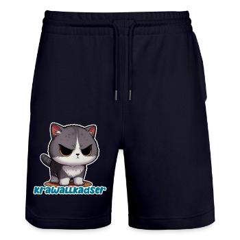 Krawallkadser! Harmlos, witzig, mit Lächelgaratie - Stanley/Stella Unisex Bio Joggingshorts Trainer  - Dark navy - Vorne - Nik (191cm) & Marisol (170cm)