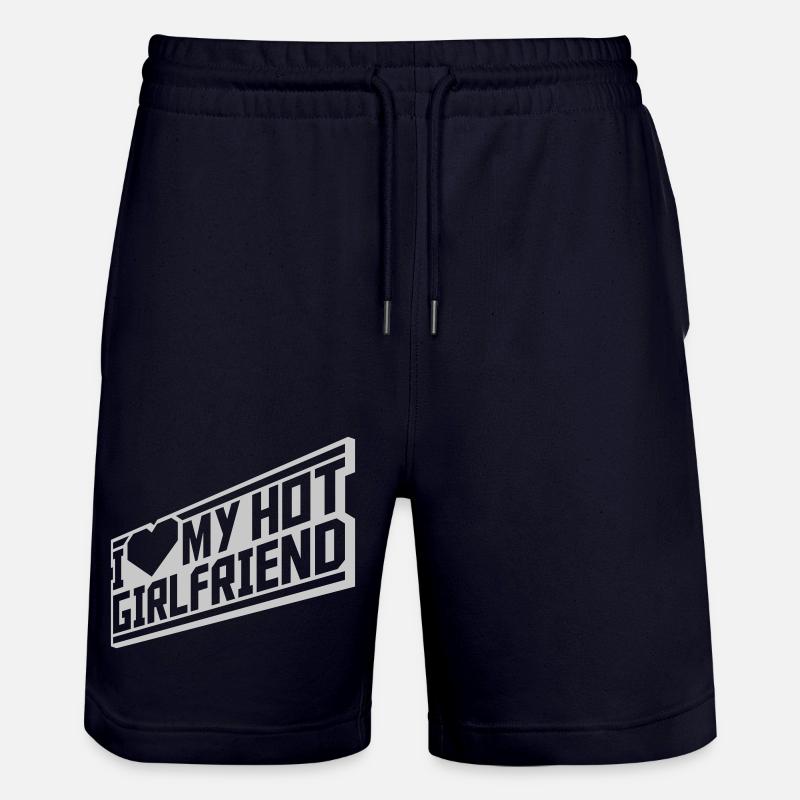 J’aime ma petite amie - Short de jogging bio TRAINER Stanley/Stella unisexe - marine foncé