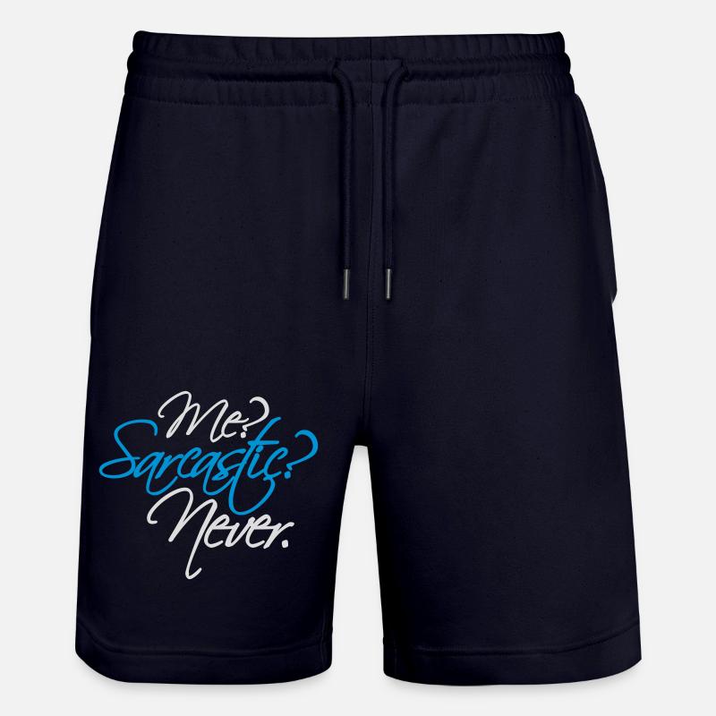 moi sarcastique ne cite jamais - Short de jogging bio TRAINER Stanley/Stella unisexe - marine foncé
