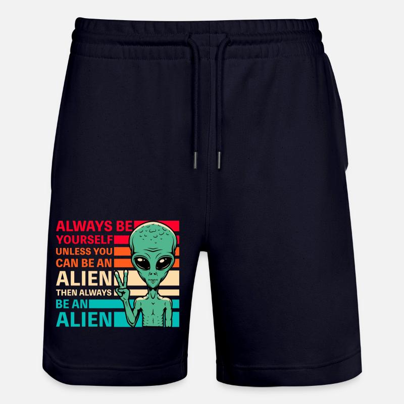 Alien drôle de dicton - Short de jogging bio TRAINER Stanley/Stella unisexe - marine foncé