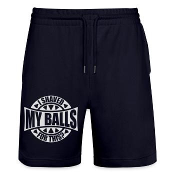 I shaved my balls - Stanley/Stella Unisex Bio Joggingshorts Trainer  - Dark navy - Vorne - Nik (191cm) & Marisol (170cm)
