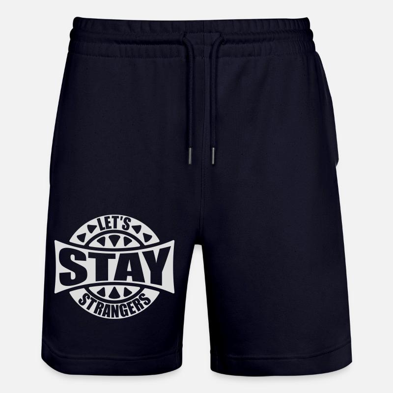 Citation Restons Strangers - Short de jogging bio TRAINER Stanley/Stella unisexe - marine foncé