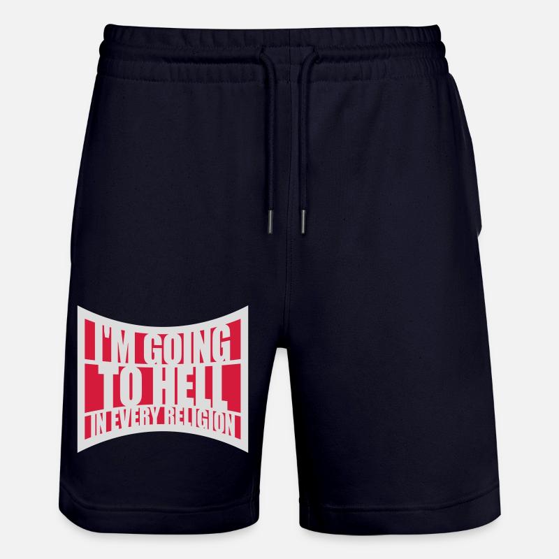 En allant en enfer - Short de jogging bio TRAINER Stanley/Stella unisexe - marine foncé