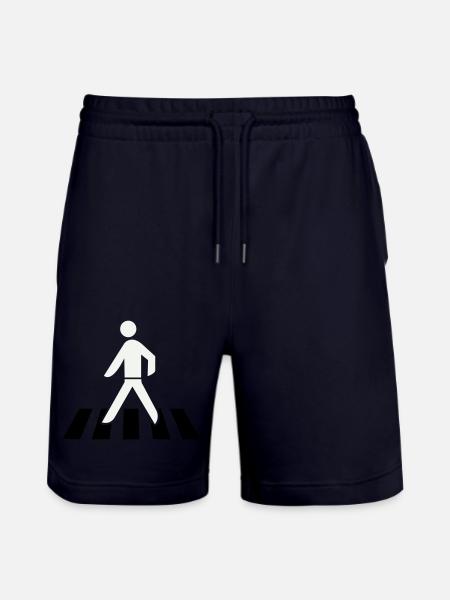 Crossing the zebra crossing - Stanley/Stella Trainer Unisex Organic Jogging Shorts - dark navy