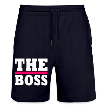 The boss - Stanley/Stella Unisex Bio Joggingshorts Trainer  - Dark navy - Vorne - Nik (191cm) & Marisol (170cm)