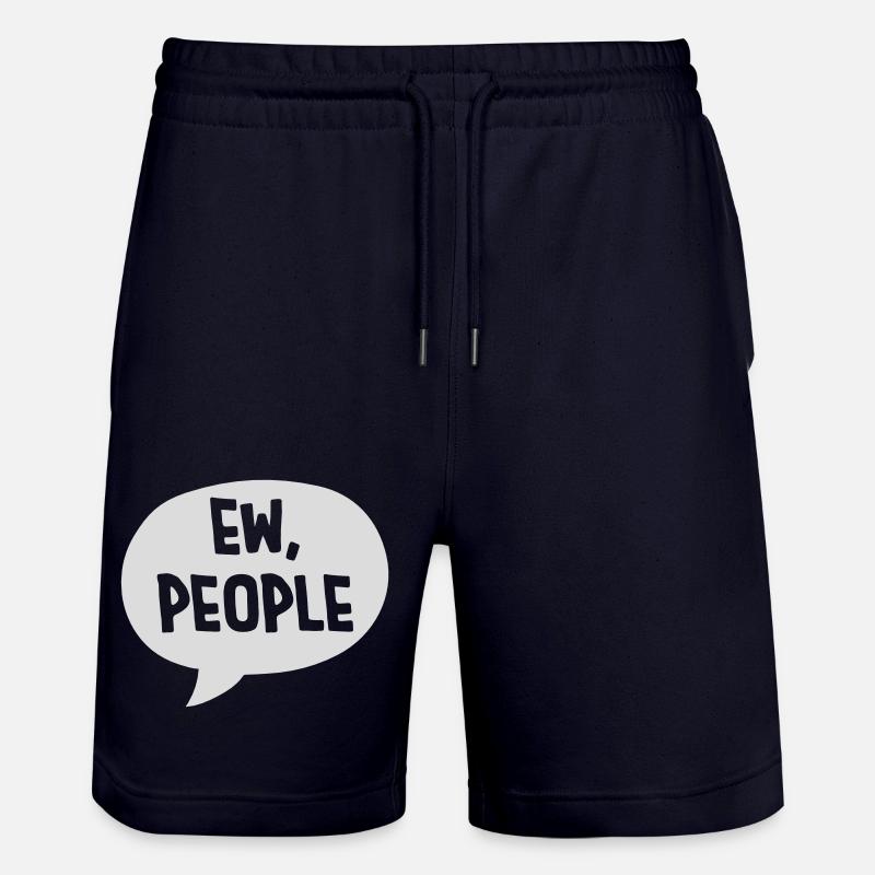 ew people citation drôle - Short de jogging bio TRAINER Stanley/Stella unisexe - marine foncé