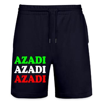 Azadi - Stanley/Stella Unisex Bio Joggingshorts Trainer  - Dark navy - Vorne - Nik (191cm) & Marisol (170cm)
